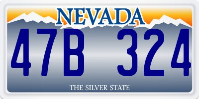 NV license plate 47B324