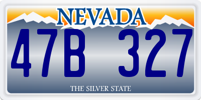 NV license plate 47B327