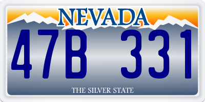 NV license plate 47B331
