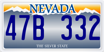 NV license plate 47B332