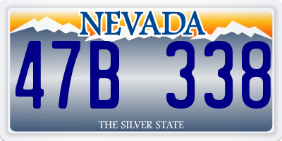NV license plate 47B338