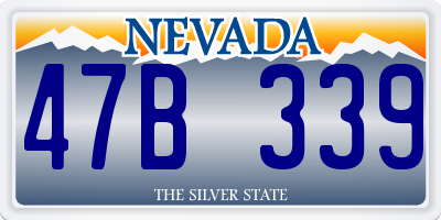 NV license plate 47B339
