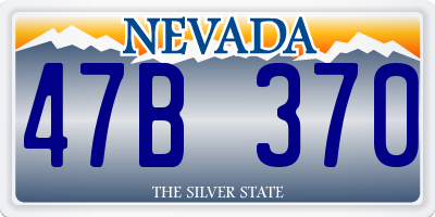 NV license plate 47B370