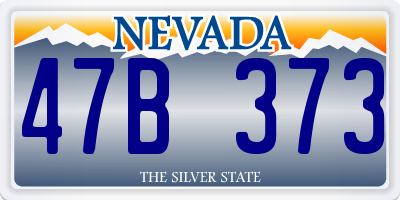 NV license plate 47B373