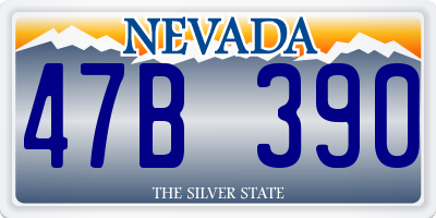 NV license plate 47B390