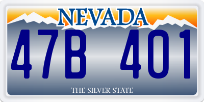 NV license plate 47B401