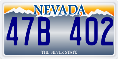 NV license plate 47B402