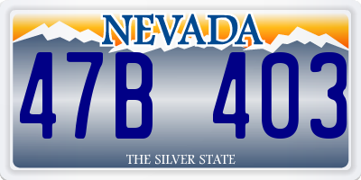 NV license plate 47B403