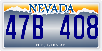 NV license plate 47B408