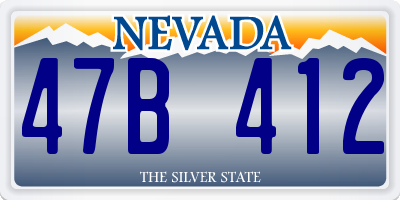 NV license plate 47B412