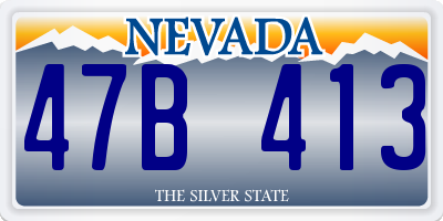 NV license plate 47B413