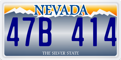 NV license plate 47B414