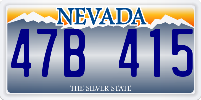 NV license plate 47B415