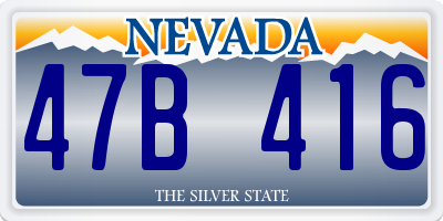 NV license plate 47B416
