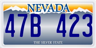 NV license plate 47B423