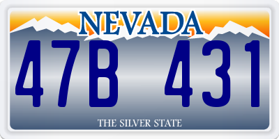 NV license plate 47B431