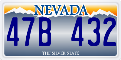 NV license plate 47B432