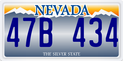 NV license plate 47B434