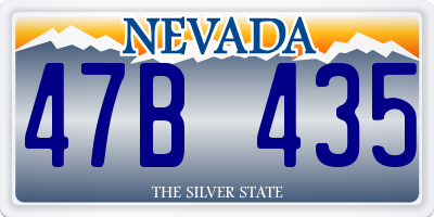 NV license plate 47B435