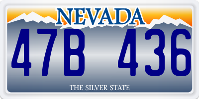 NV license plate 47B436