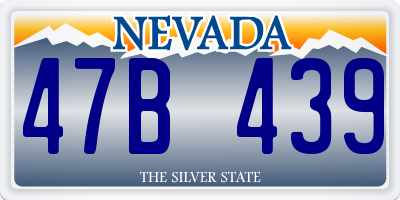 NV license plate 47B439