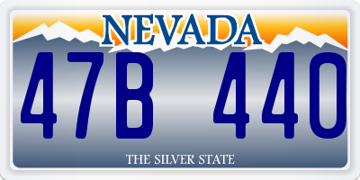 NV license plate 47B440