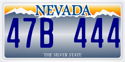 NV license plate 47B444