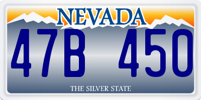 NV license plate 47B450