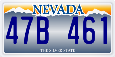 NV license plate 47B461