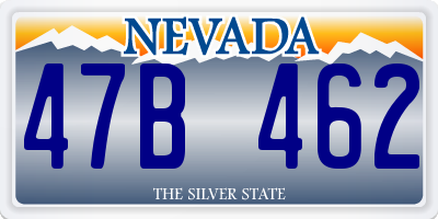 NV license plate 47B462