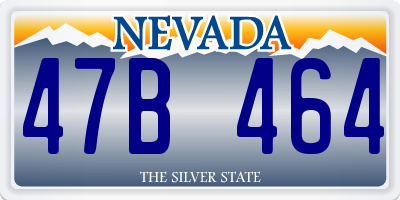 NV license plate 47B464