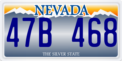 NV license plate 47B468