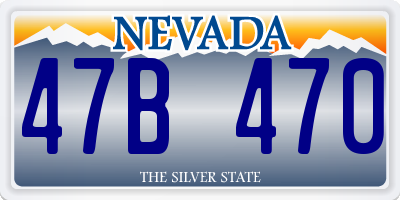 NV license plate 47B470