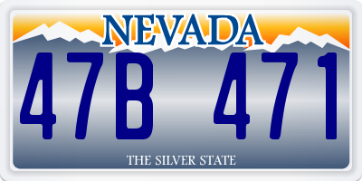 NV license plate 47B471