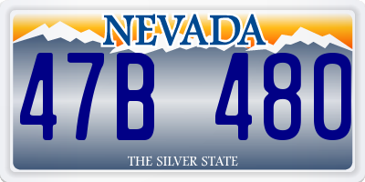 NV license plate 47B480