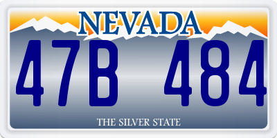 NV license plate 47B484
