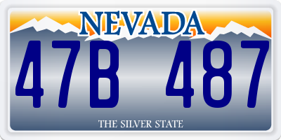 NV license plate 47B487