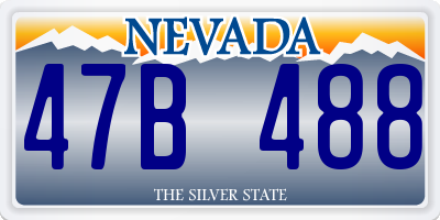NV license plate 47B488