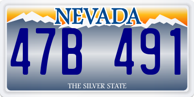 NV license plate 47B491