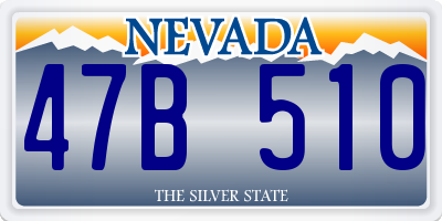 NV license plate 47B510