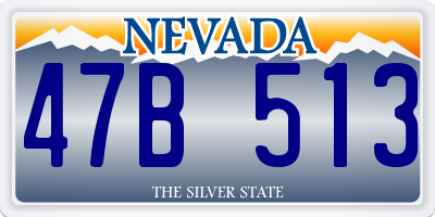 NV license plate 47B513