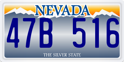 NV license plate 47B516