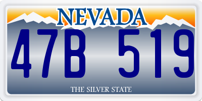 NV license plate 47B519