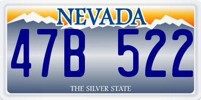 NV license plate 47B522