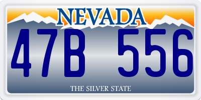 NV license plate 47B556