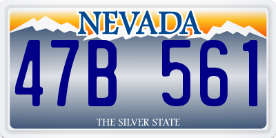 NV license plate 47B561