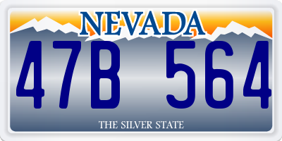 NV license plate 47B564