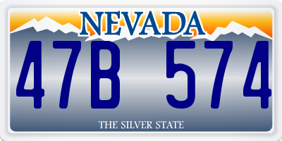 NV license plate 47B574