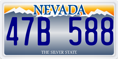 NV license plate 47B588