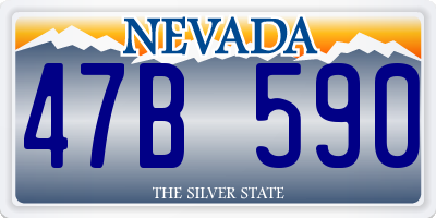 NV license plate 47B590